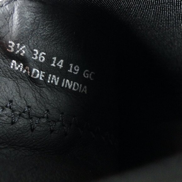 SAYDO Black Leather Lugged Sole Platform Chelsea Boots Ankle Booties EU 36 US 6 - Picture 11 of 12